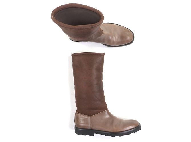 Maison Martin Margiela Maison Margiela 22 Lederstiefel Braun Dunkelbraun - Ansicht 5