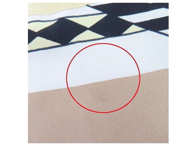 Hermès Künstlerisches Twill Wolle Seidenkleid Größe 36 Blau Beige Hellblau - Ansicht 11