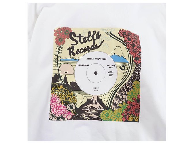 Stella Mc Cartney Stella McCartney Record Kapuzenpullover aus Baumwolle Weiß - Ansicht 5