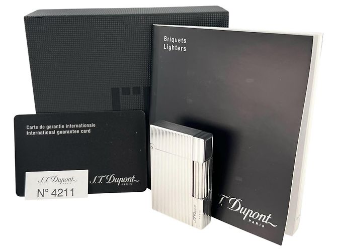 Autre Marque Dupont Gatsby Stripe Pattern Lighter Silvery - view 2