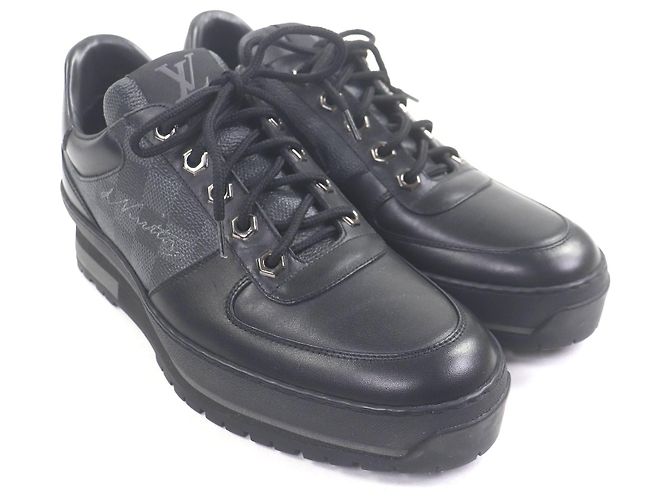 Sneakers Louis Vuitton Harlem Richelieu Damier Marrone Nero - vista 2