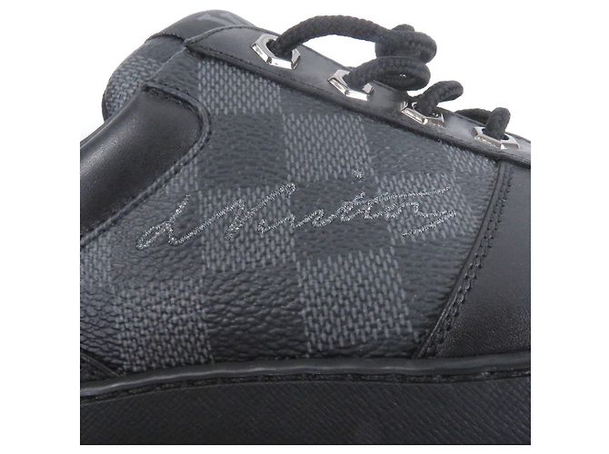 Sneakers Louis Vuitton Harlem Richelieu Damier Marrone Nero - vista 6