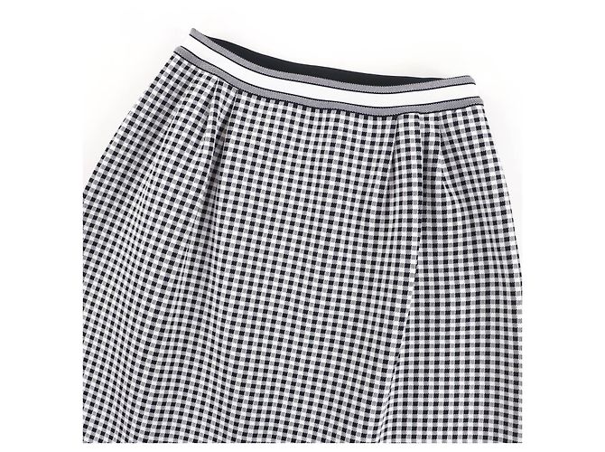 Falda Christian Dior de cuadros vichy Negro Blanco - vista 3