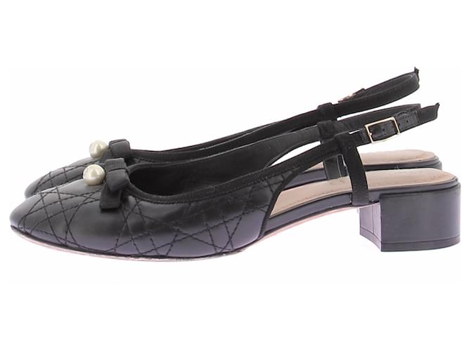 Dior Slingback nere trapuntate Nero - vista 2