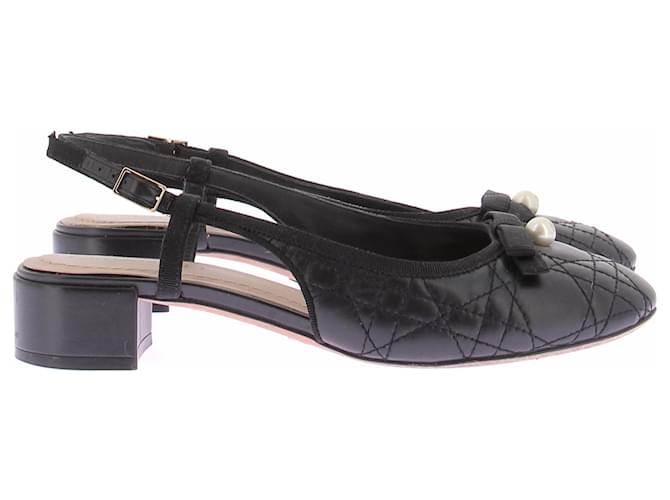 Dior Slingback nere trapuntate Nero - vista 3