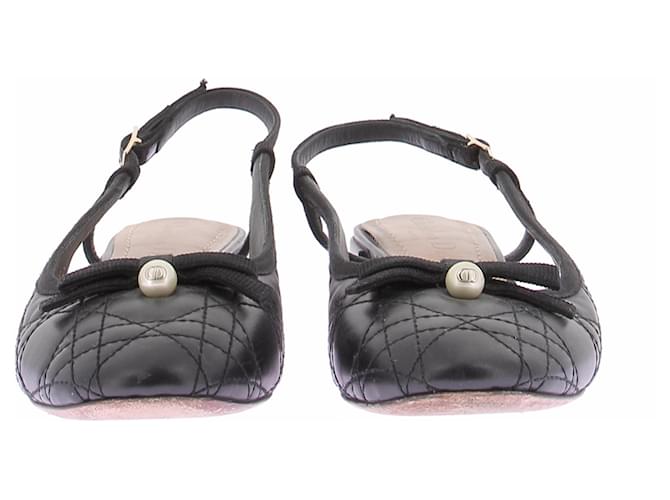 Dior Slingback nere trapuntate Nero - vista 4