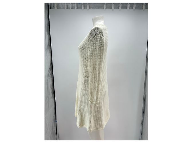 Ba&Sh Vestido blanco de crochet - vista 3