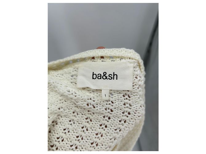 Ba&Sh Vestido blanco de crochet - vista 5