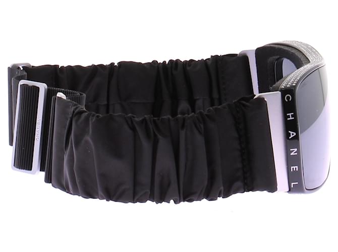 Maschera da sci Chanel nera in plastica Nero - vista 2