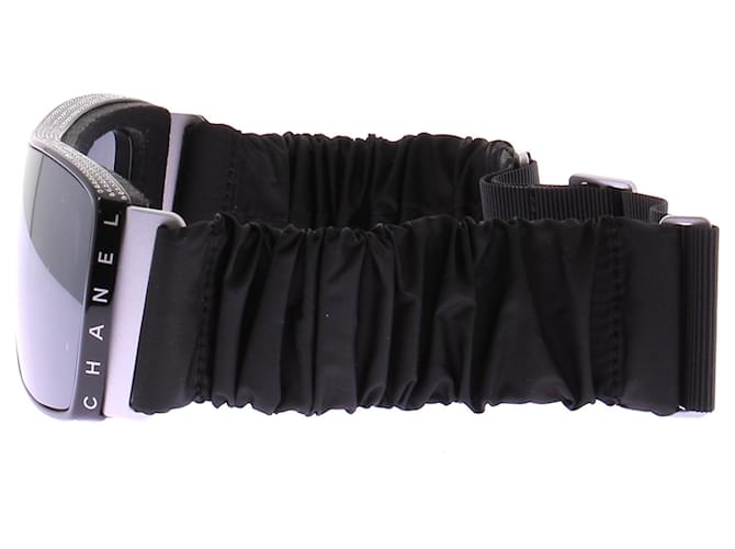 Maschera da sci Chanel nera in plastica Nero - vista 4