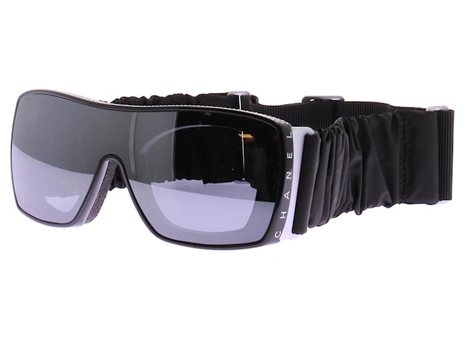 Maschera da sci Chanel nera in plastica Nero - vista 5