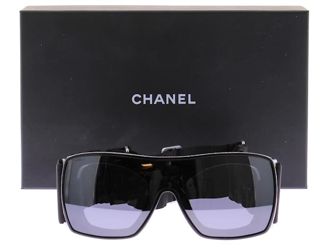 Maschera da sci Chanel nera in plastica Nero - vista 7