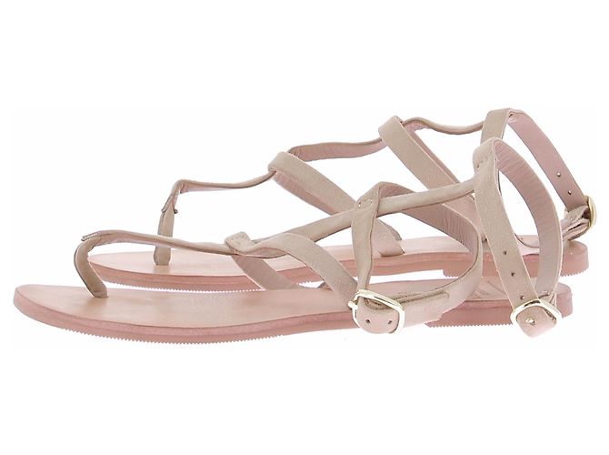 Manebi Sandali beige in scamosciato - vista 2
