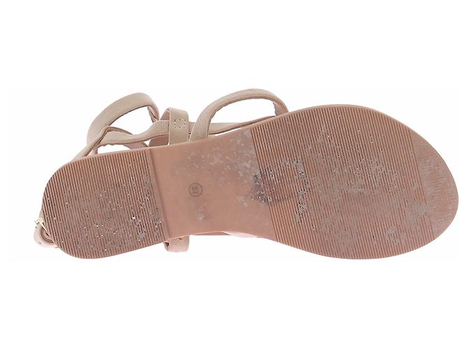 Manebi Sandali beige in scamosciato - vista 5