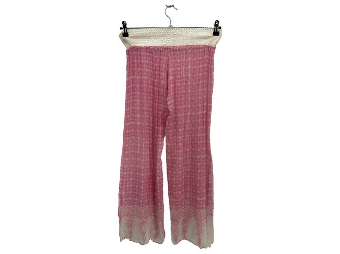 Autre Marque Pantalón rosa y blanco - vista 2