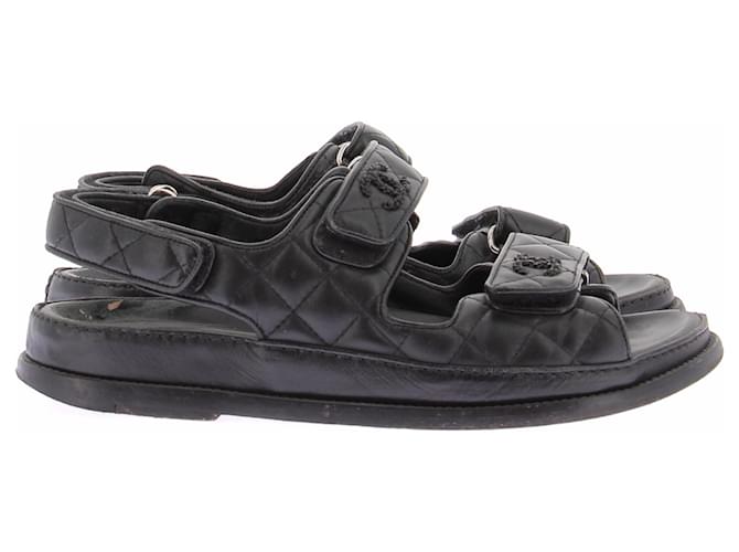 Chanel Sandali "Dad Sandals" neri Nero - vista 3