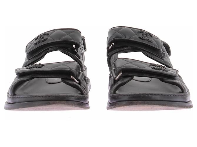 Chanel Sandali "Dad Sandals" neri Nero - vista 4