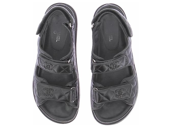 Chanel Sandali "Dad Sandals" neri Nero - vista 6