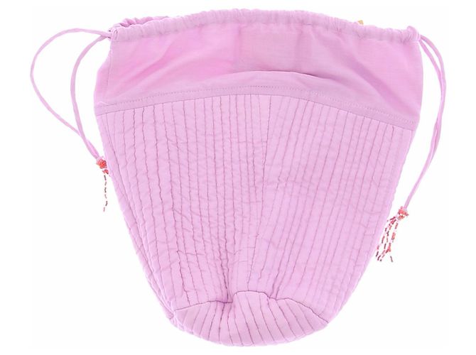 Autre Marque Clutch in tessuto viola VICTORIA LEIVISSA Rosa - vista 3