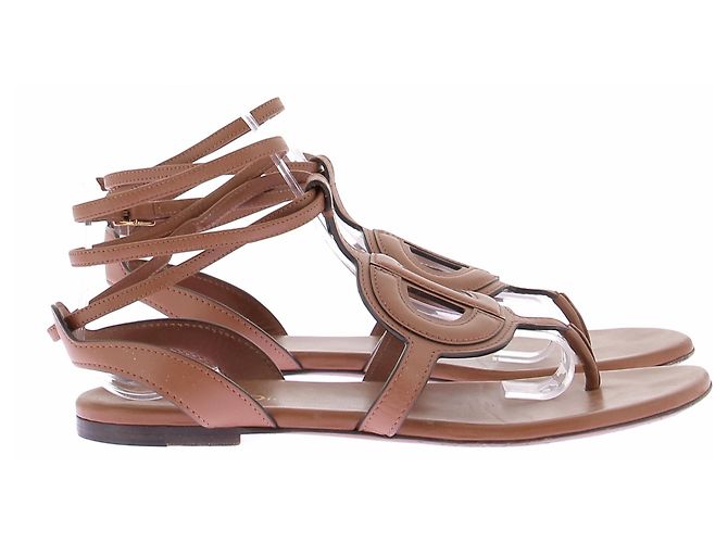 Sandali Dior CD Camel in pelle Cammello - vista 2