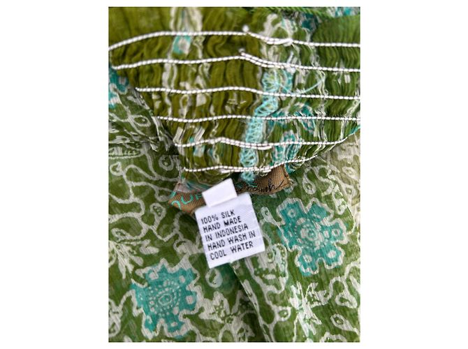 Autre Marque Pantalones de seda verdes POUPETTE ST BARTH - vista 4