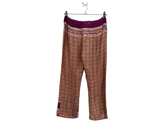 Autre Marque Pantalón marrón estampado Castaño - vista 2