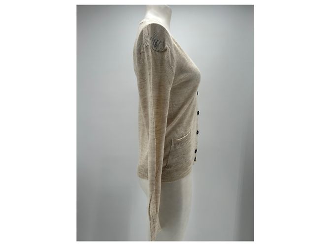 Isabel Marant Etoile Cardigan Beige Leinen - Ansicht 4