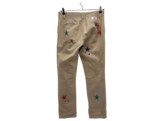 Autre Marque Pantalón beige con estrellas - vista 2