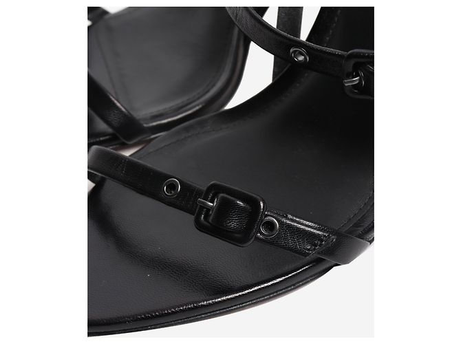 Veronica Beard Schwarze Leder-Buckel-Absatzschuhe - EU 39.5 - Ansicht 5