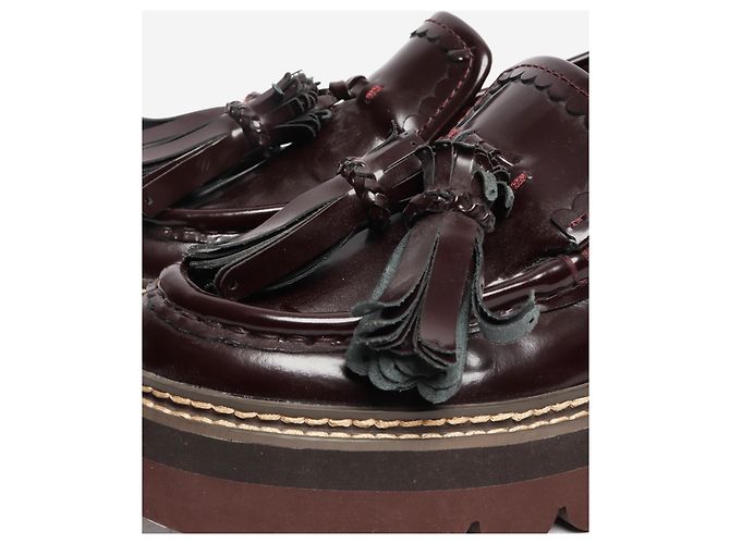 See by Chloé Mocassins à pompons à plateforme bordeaux - taille EU 38 - vue 3