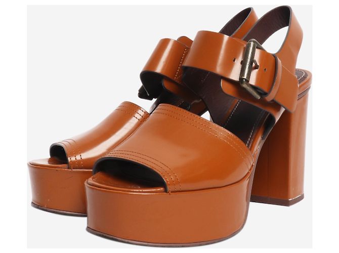 See by Chloé Tan platform sandals - size EU 38 - vista 2