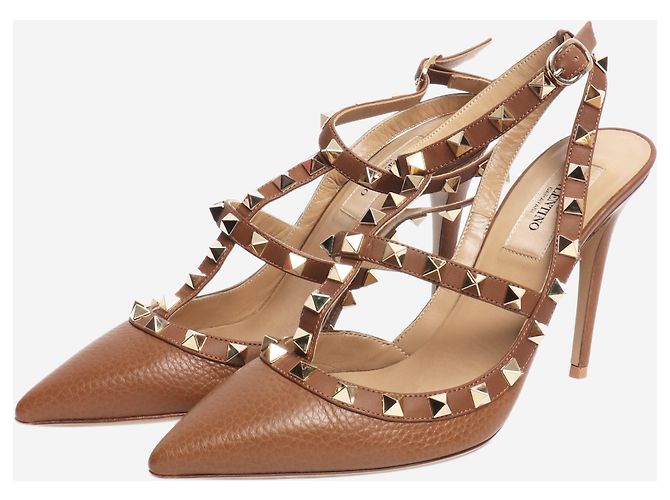 Valentino Zapatos de tacón Rockstud marrones - talla EU 37 (UK 4) - vista 2