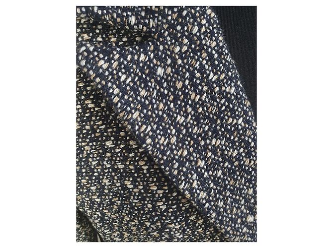 Cappotto in Tweed Sandro Paris Nero Bianco D'oro - vista 3
