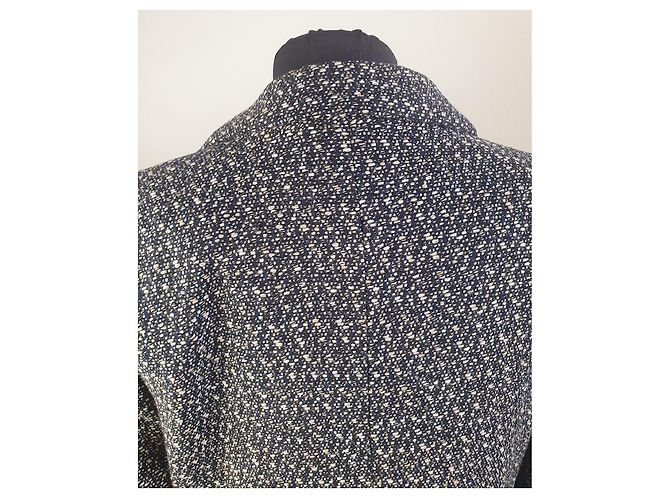 Cappotto in Tweed Sandro Paris Nero Bianco D'oro - vista 6