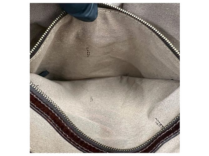 Fendi Zucchino FF Pattern Canvas Leather Tote Bag Brown Khaki - view 10