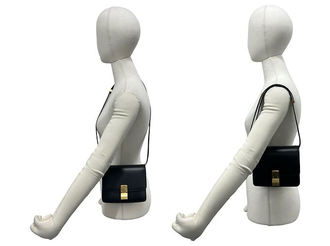 Céline CELINE Mini borsa a tracolla in pelle Classic Box Nero - vista 2