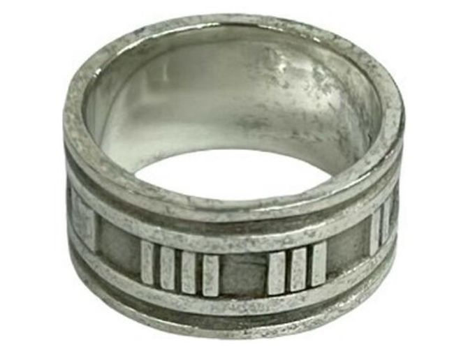 Tiffany & Co Anello Tiffany Vintage Atlas Wide Band Argento - vista 4