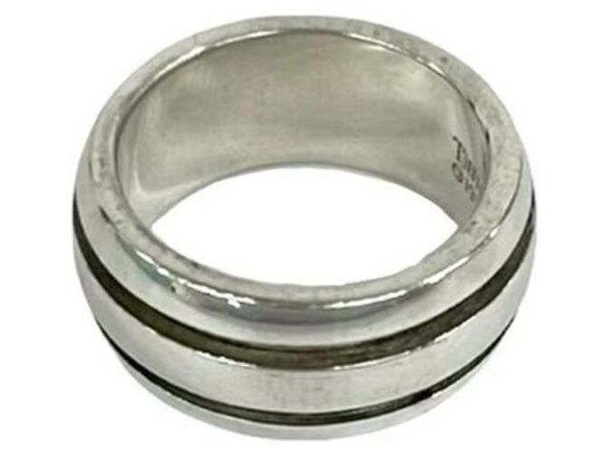 Tiffany & Co Tiffany Vintage Grooved Double Line Ring Silber - Ansicht 4