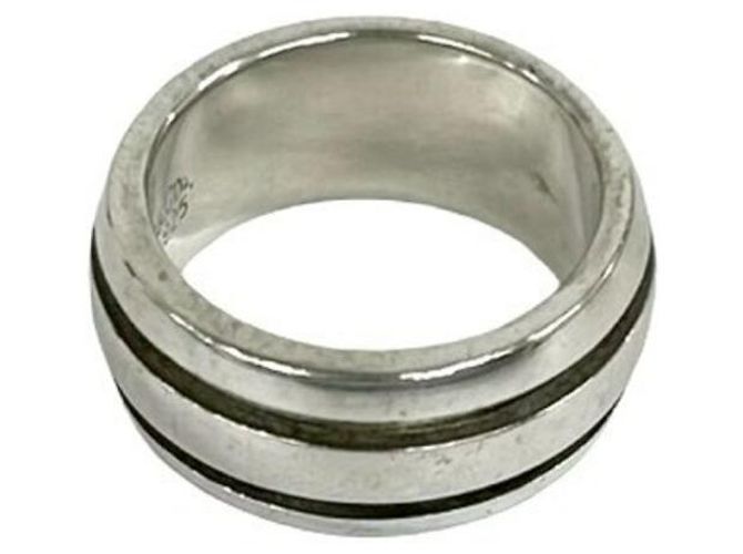 Tiffany & Co Tiffany Vintage Grooved Double Line Ring Silber - Ansicht 5