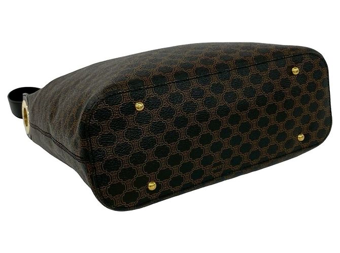 Edge Céline Borsa a tracolla Celine Macadam Blazon con motivo Marrone Nero - vista 7
