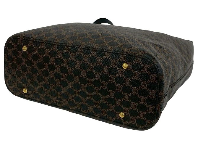 Edge Céline Borsa a tracolla Celine Macadam Blazon con motivo Marrone Nero - vista 8