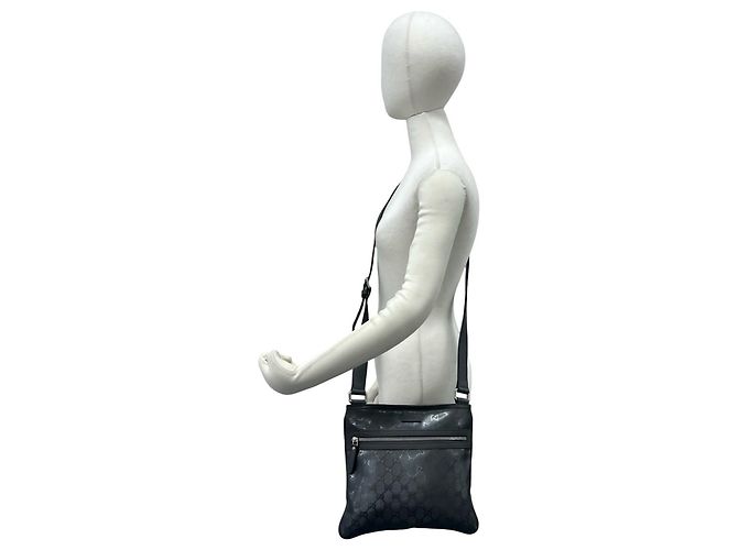 Borsa a Spalla Gucci Imprime GG Pattern Grigia Marrone - vista 2