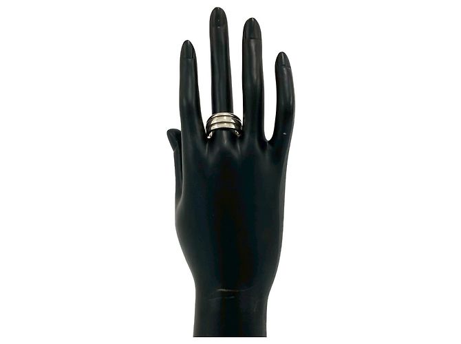 Tiffany & Co Tiffany Vintage Grooved Double Line Ring Silber - Ansicht 2
