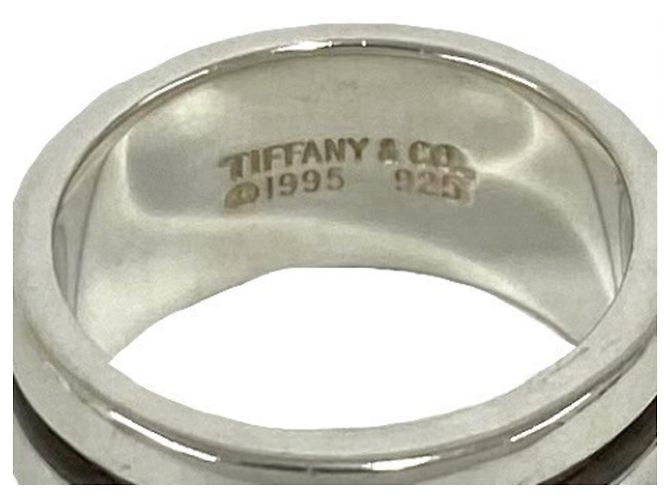 Tiffany & Co Tiffany Vintage Grooved Double Line Ring Silber - Ansicht 3