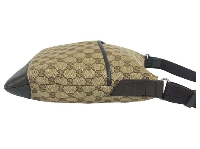 Borsa a tracolla Gucci GG Canvas e pelle Marrone Beige - vista 6