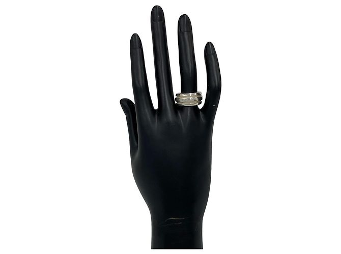 Tiffany & Co Tiffany Vintage Grooved Double Line Ring Silber - Ansicht 2