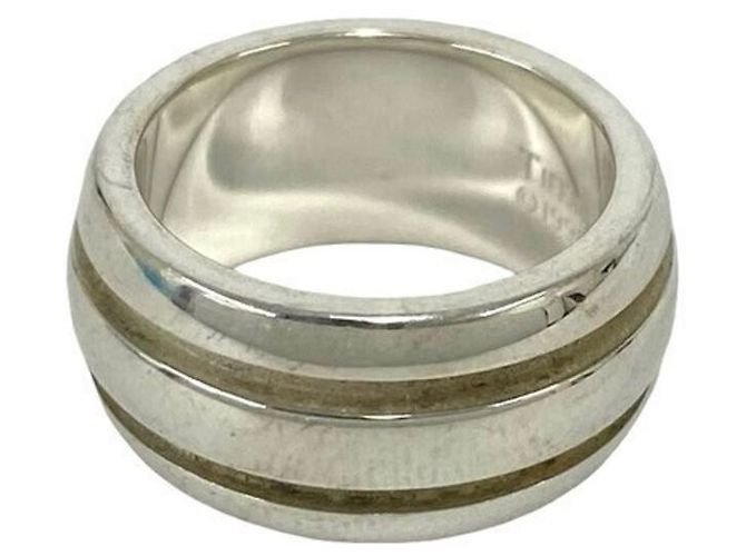 Tiffany & Co Tiffany Vintage Grooved Double Line Ring Silber - Ansicht 4
