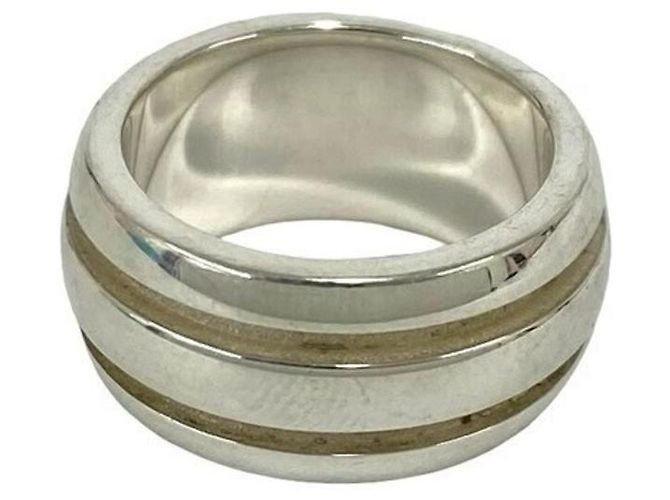 Tiffany & Co Tiffany Vintage Grooved Double Line Ring Silber - Ansicht 6