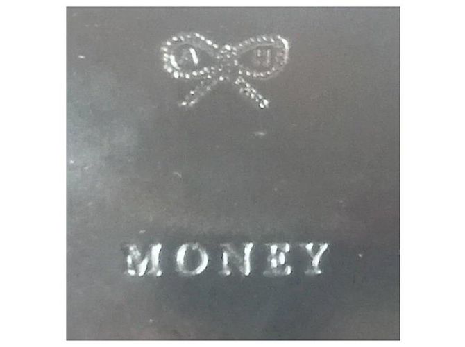 Anya Hindmarch Pochette "Money" in pelle vernice nera Nero - vista 9