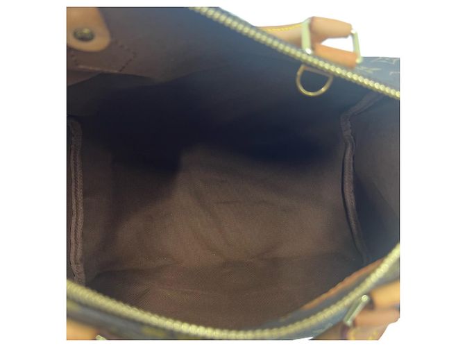 Borsa Louis Vuitton Speedy 30 Monogram Leather Marrone - vista 9